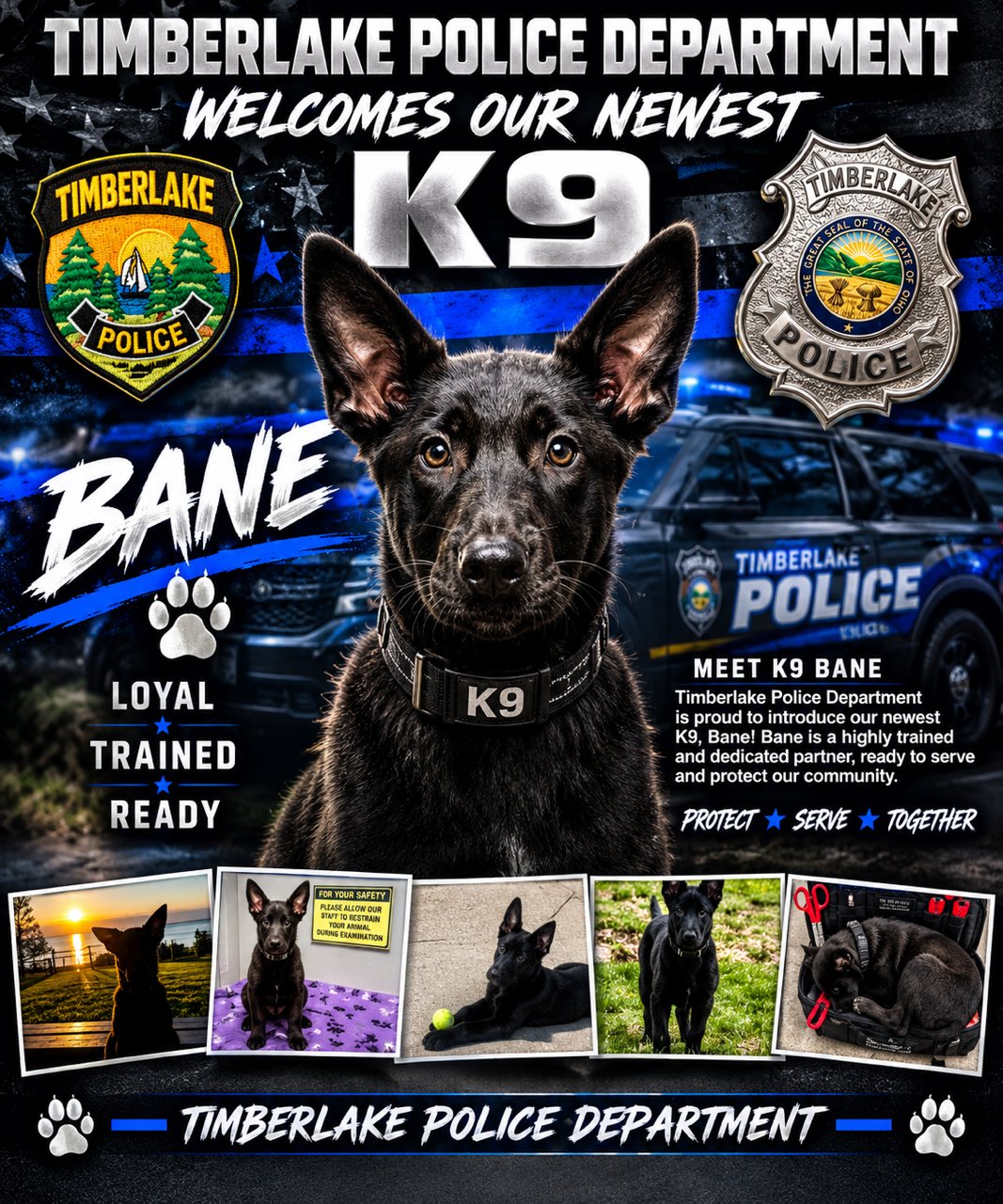 Timberlake Police Department welcomes K9 Bane to the Ohio police force